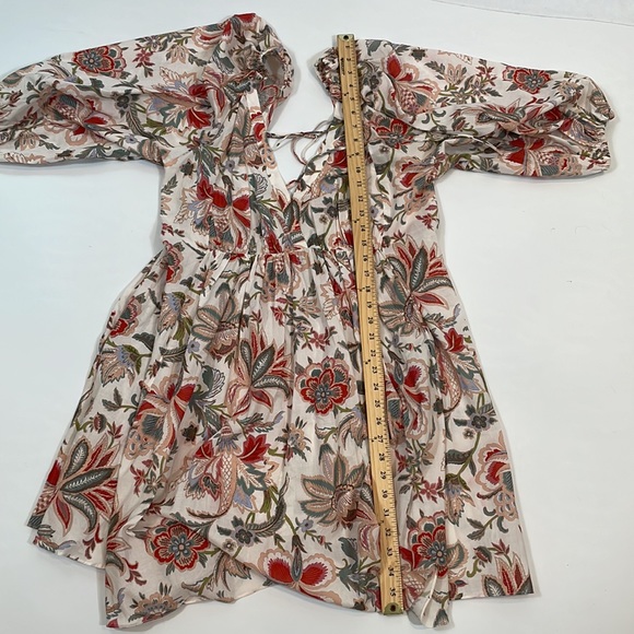 MANGO X CHUFY Dress Size L 8 Floral Cotton Boho Dress - Picture 6 of 10